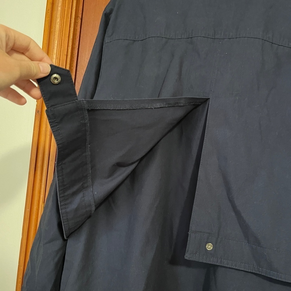 London Fog Limited Edition Jacket - Dark Blue and Light Tan Trim Size S - Picture 12 of 12